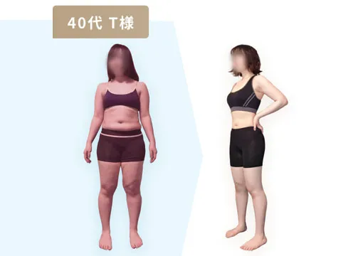 ピラティス＆ジム1to1、ビフォーアフター画像