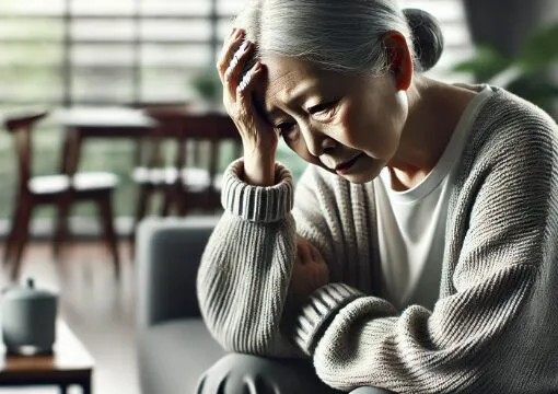 心配するお年寄り