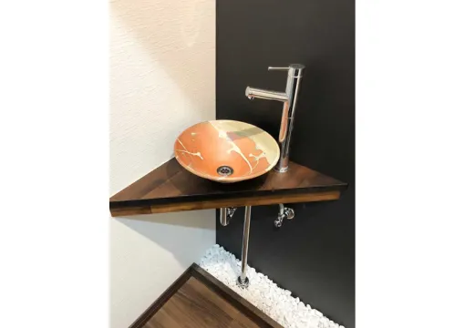 和風テイストのおしゃれな水面台