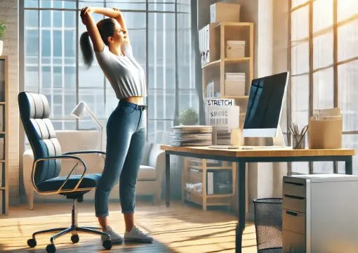 ストレッチする女性