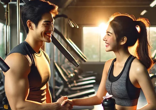 ジムで成立したカップル