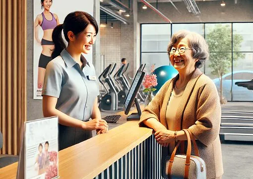 ジムの受付