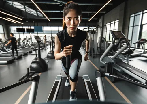 有酸素運動を頑張る女性