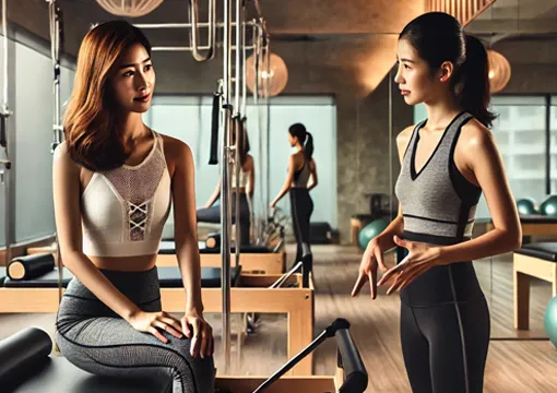 ピラティスレッスン 女性の画像