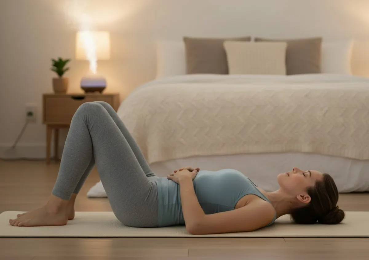 寝る前ピラティスで睡眠の質を向上させる方法 アイキャッチ