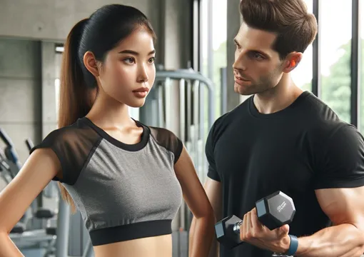 トレーナーと一緒にトレーニングする