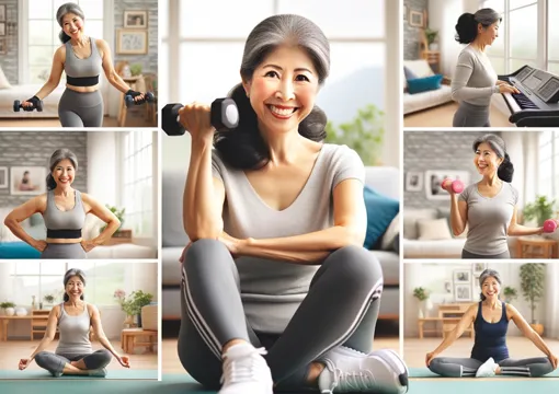 筋トレを続けて充実した60代女性